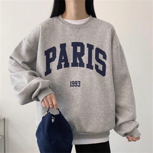 Shirt Fleece Printed Long-sleeved Letter Sweater - Image 7