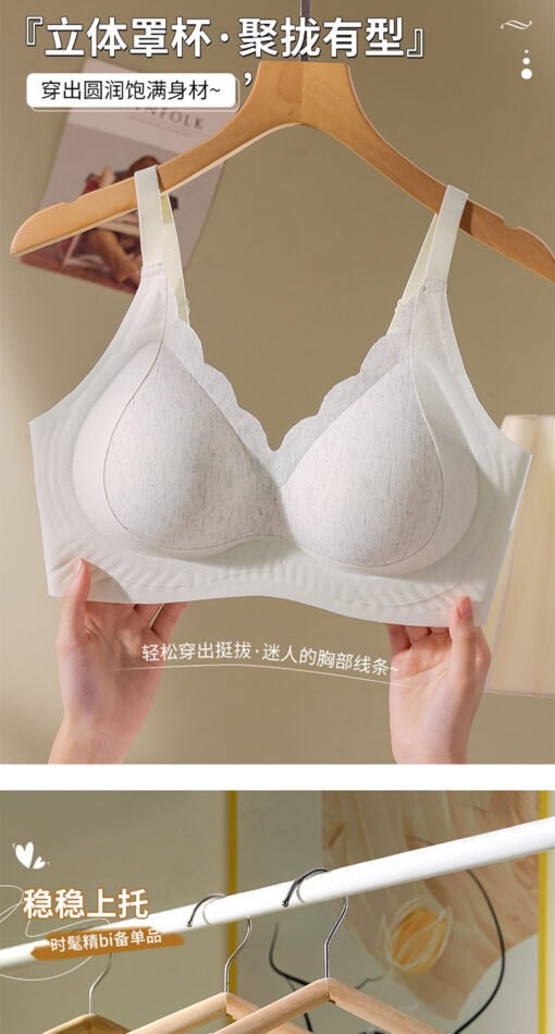 Vapetix M code (recommended 32/34ABC)-XXL code (recommended 40/90ABC)  Traceless Landing Naked Sense Underwear Fixed Cup Small Chest Push-up Anti-sagging Non-rimless Para - 图片 9