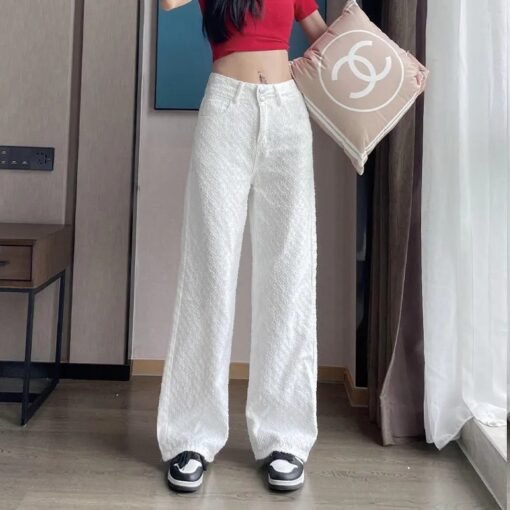 Vapetix 26 [80-90 pounds]-34 [160-170 pounds]  New Wide Leg Jeans Women's 2025 Spring and Autumn plus size High Waist Casual Loose Wide Leg Straig - 图片 8