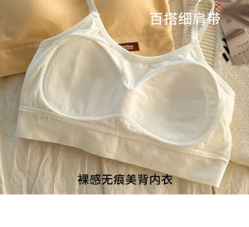 Vapetix Average size [80-125 pounds]-Average size [80-125 pounds]  Girls' Underwear Developmental Student Sports Vest No Steel Ring Beautiful Back Tube Top Fixed One- - 图片 7