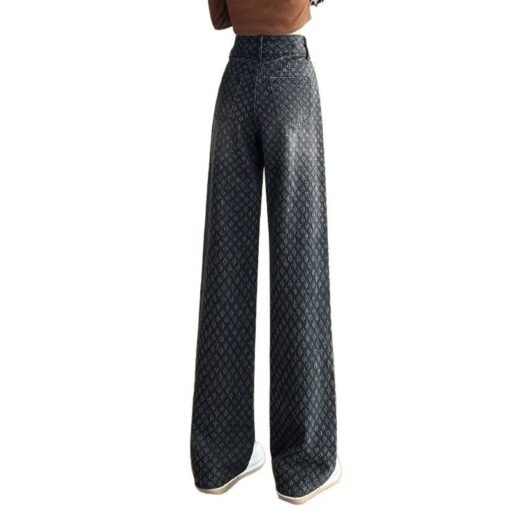 Vapetix 26 [80-90 pounds]-34 [160-170 pounds]  New Wide Leg Jeans Women's 2025 Spring and Autumn plus size High Waist Casual Loose Wide Leg Straig - 图片 9