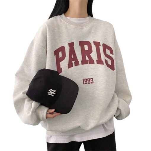 Shirt Fleece Printed Long-sleeved Letter Sweater - Image 5