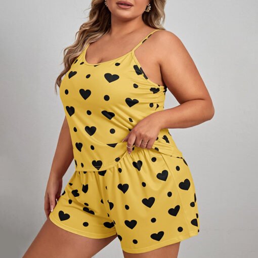 Vapetix 1XL-5XL  European and American Cross-border temu plus size Sexy Sling Sling suit Enlarge Fat Woman Pajamas W - 图片 7