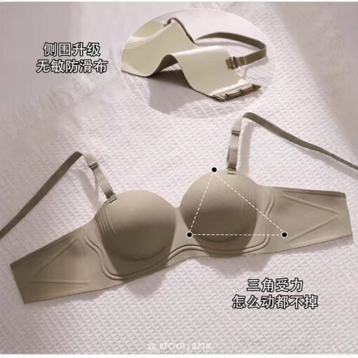 Vapetix 32/70AB-38/85B  Women's Strapless Non-slip Bra Underwear Women's Strapless Small Chest Rising Cup Chest-revealing S - 图片 9