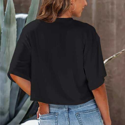 Solid Color Casual Short-sleeved T-shirt For Women - Obrázek 2