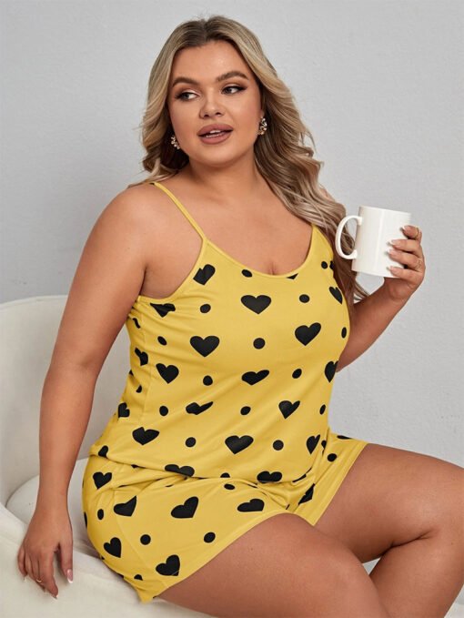 Vapetix 1XL-5XL  European and American Cross-border temu plus size Sexy Sling Sling suit Enlarge Fat Woman Pajamas W - 图片 8