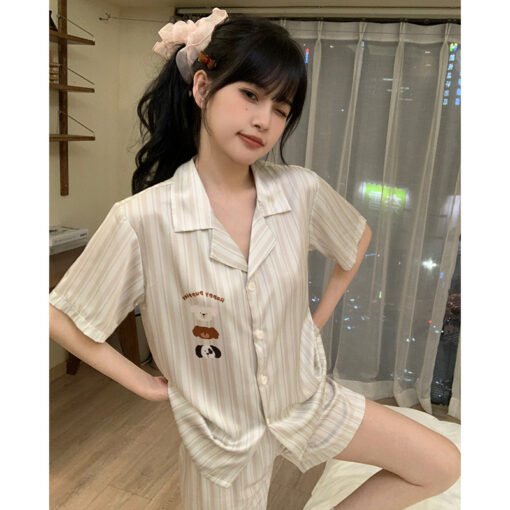 Vapetix M-XL  Kindergarten puppy couple Japanese cartoon spring men and women summer ice silk short sleeve cool h - Image 9