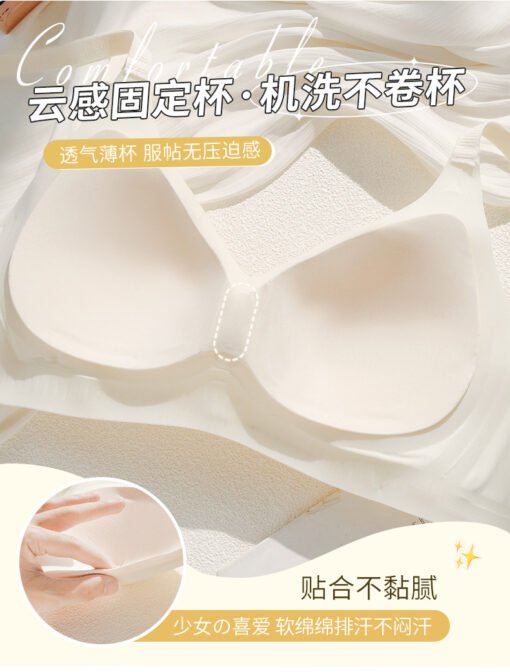Vapetix M size [Recommended 80-100 kg 34/75BC]-3XL size [Recommended 160-180 kg 42/95BC]  Traceless Small Chest Gathering Breathable Sleep Sports Rings-Free Naked Underwear Women's Fixed Cu - Image 7