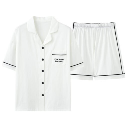 Vapetix M 【 Super Soft Modal Cotton 5A Antibacterial 】-  [Super soft] Summer Modal Cotton Couple Pajamas Short Sleeve Spring and Autumn Thin Pajamas Men and - 图片 6
