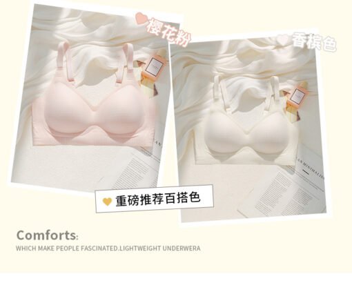 Vapetix M size [Recommended 80-100 kg 34/75BC]-3XL size [Recommended 160-180 kg 42/95BC]  Traceless Small Chest Gathering Breathable Sleep Sports Rings-Free Naked Underwear Women's Fixed Cu - Image 9