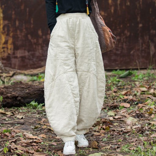 New Ramie Cotton Padded Thickened Fried Color Bloomers - Image 2