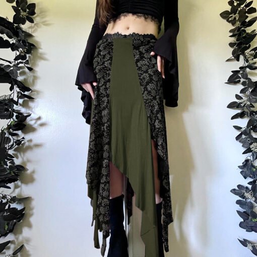 Vapetix S-L  American Style Retro Floral Skirt European and American Ins Style Mori Style Travel Vacation Elegan - Image 8