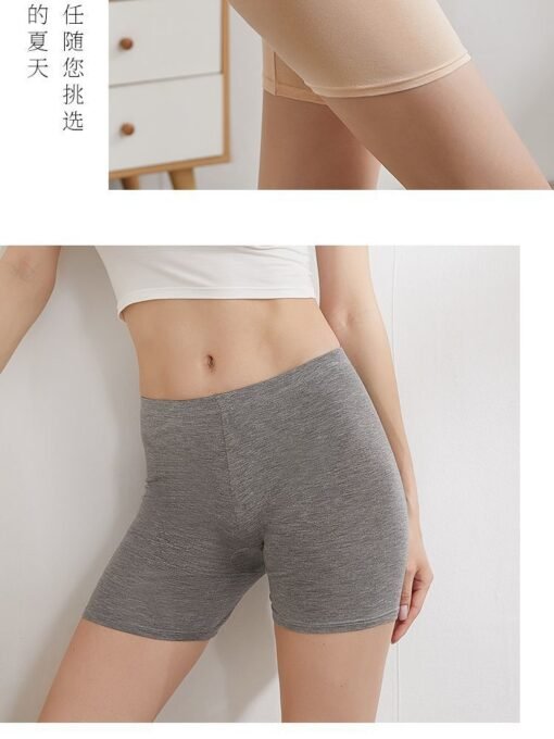Vapetix S 70-90 pounds-2XL 160-180 pounds  Cotton Safety Pants Women's Summer Three-point Chubby Leggings plus size Boxer Insurance Shorts - Image 8