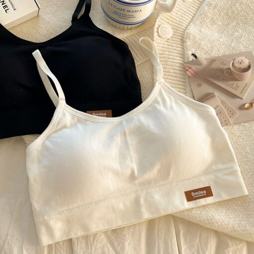 Vapetix Average size [80-125 pounds]-Average size [80-125 pounds]  Girls' Underwear Developmental Student Sports Vest No Steel Ring Beautiful Back Tube Top Fixed One- - 图片 9