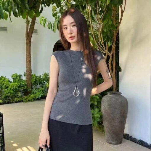 Vapetix One size fits all-One size fits all  2025 Early Spring New Korean Style Design Sense Chic Hollow Sleeveless Sweater Niche Pure Desire Sl - 图片 7