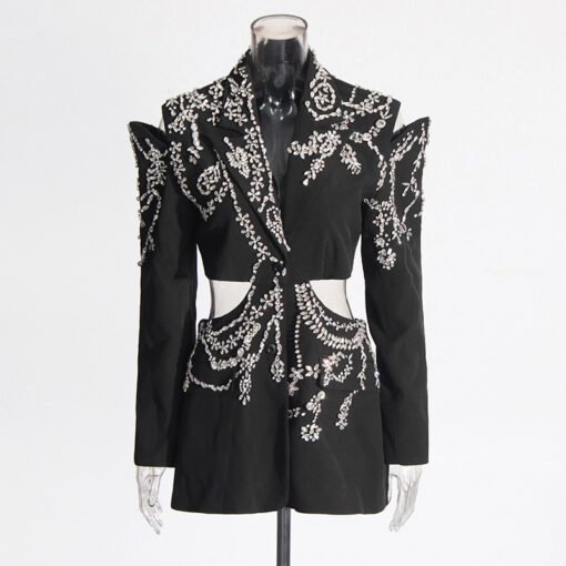 Female High-end Nail Drill Backless Hollow Out Jacket - Image 4