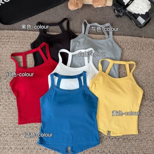 Vapetix One size fits all-One size fits all  ~ Spice Girls Beautiful Back Camisole Irregular Design Sense Wearing One-piece Cup Base Jacket - 图片 8