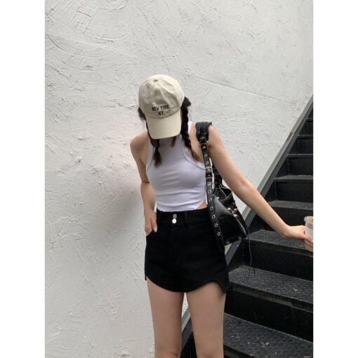 Women's Summer High Waist Denim Shorts - Kuva 4