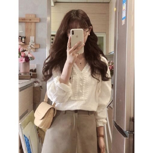Unique Chic Long-sleeved Top For Women Korean Style Slimming Inner - Image 7