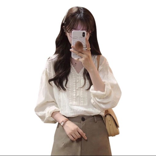 Unique Chic Long-sleeved Top For Women Korean Style Slimming Inner - Image 6