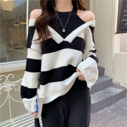 Long Cardigan With Turtleneck Sweater Wide Leg Pants - Image 8