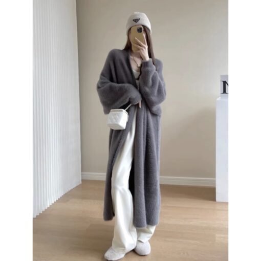 Soft Glutinous Knitted Cardigan Sweater For Women Autumn And Winter New Loose - Image 10