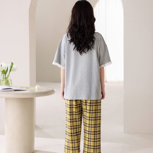Vapetix M-XXXL  Kaxin Summer New Cartoon Printed Short-sleeved Cropped Pants Two-piece Set 6040 Combed Cotton Loose - 图片 4