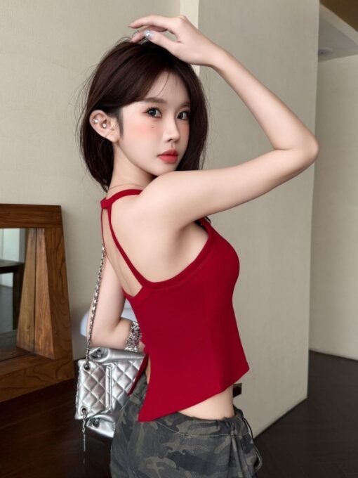 Vapetix One size fits all-One size fits all  ~ Spice Girls Beautiful Back Camisole Irregular Design Sense Wearing One-piece Cup Base Jacket - 图片 9