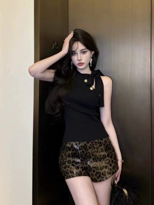 Vapetix One size fits all-One size fits all  Chanel Style High-end Temperament Halter Camisole Summer Knitted Slim-fit Slimming Spice Girls Ligh - 图片 9