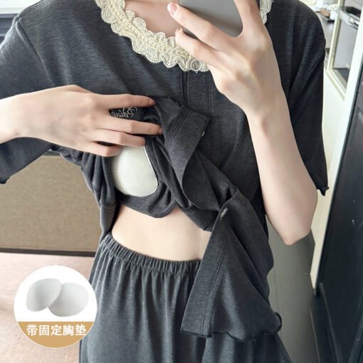 Vapetix M-XXL  Red Peach Fruit# With Fixed Chest Pad Summer Pajamas Women's Colored Cotton Pull Rack Lace Casual C