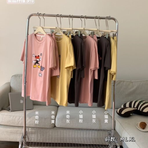 Vapetix M-XXL  2025 Pajamas Women's Cotton New Round Neck Short Sleeve Shorts Outer Wear Home Clothes suit Sweet C