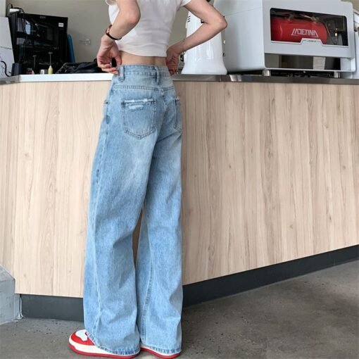 Vapetix XS-XL  Real shot of 2025 spring and summer fashion wear wide-leg pants straight-leg pants for women – Bild 4