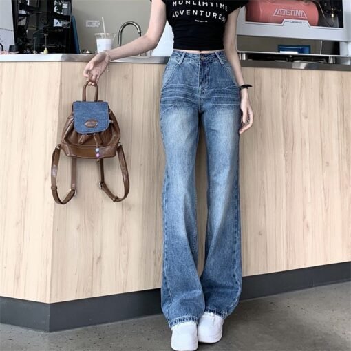 Vapetix XS-XL  Real shot of 2025 spring and summer fashion trend casual pants for women high waist drooping wide-l - Billede 4