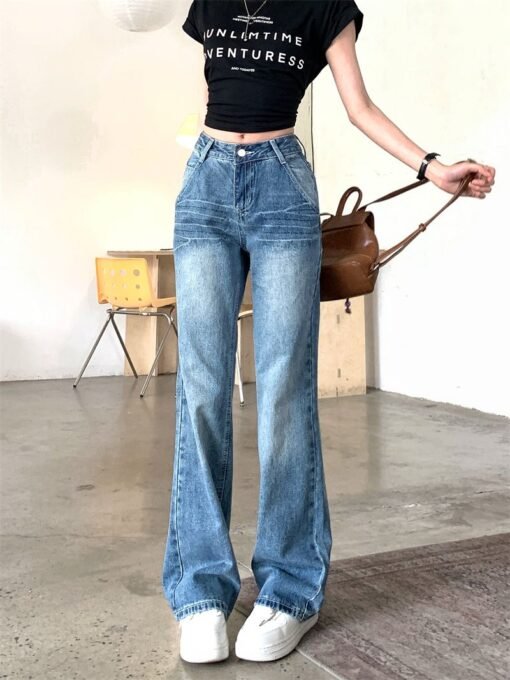 Vapetix XS-XL  Real shot of 2025 spring and summer fashion trend casual pants for women high waist drooping wide-l - Billede 5