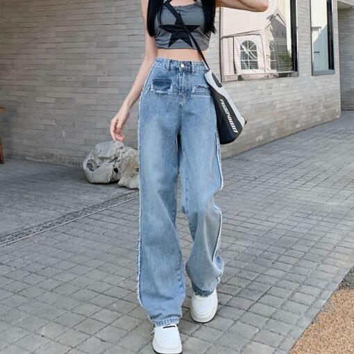 Vapetix XS-2XL  Real shot of 2025 spring and summer fashion trend casual pants for women high waist drooping wide-l – Bild 3