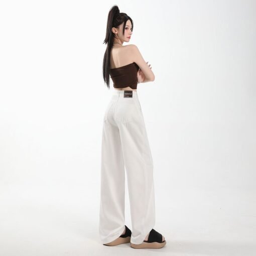 Vapetix XS-2XL  Real shot of 2025 spring and summer fashion trend casual pants for women high waist drooping wide-l – Bild 3
