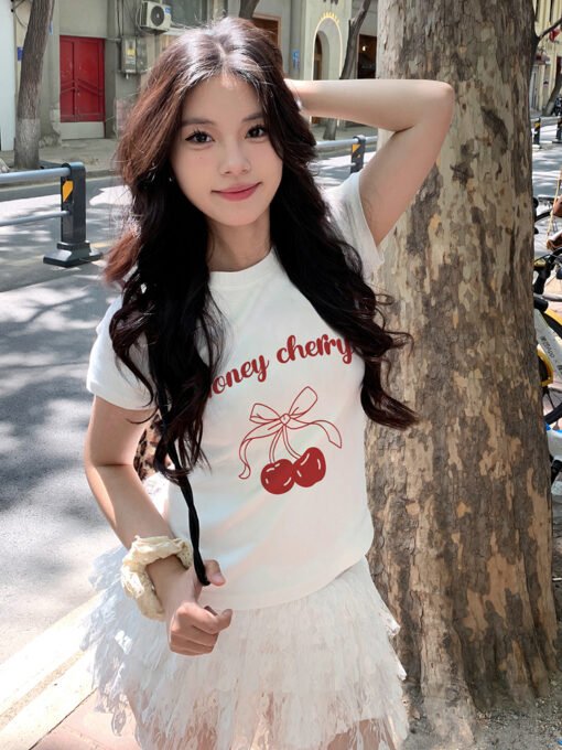 Vapetix S-2XL  High-quality pure cotton 220g 40 pieces of wool + elastic printing with slim waist-tight short-slee - Obrázek 3