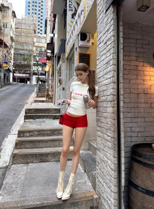 Vapetix S-2XL  High-quality pure cotton 220g 40 pieces of wool + elastic printing with slim waist-tight short-slee - Obrázek 3