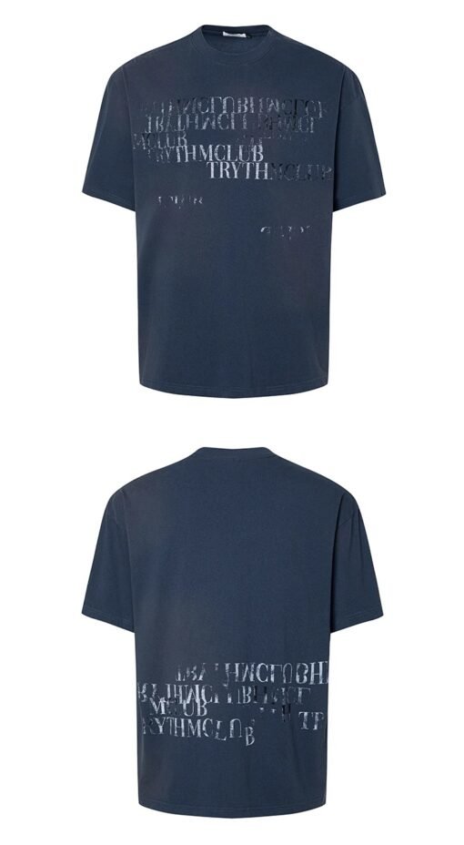 Vapetix S-3XL  【Tmall/Recommended】Heavy 230g double yarn pure cotton combed tightly trendy letter printed short-sl