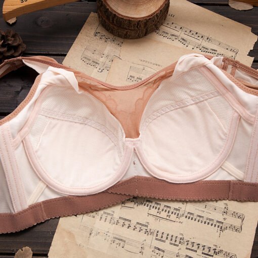 Vapetix 36/80C-44/100E  Ultra-thin plus size Bra Thin Full Cup with Steel Ring Vest Push-up chubby girl Large Chest Small U - 图片 6