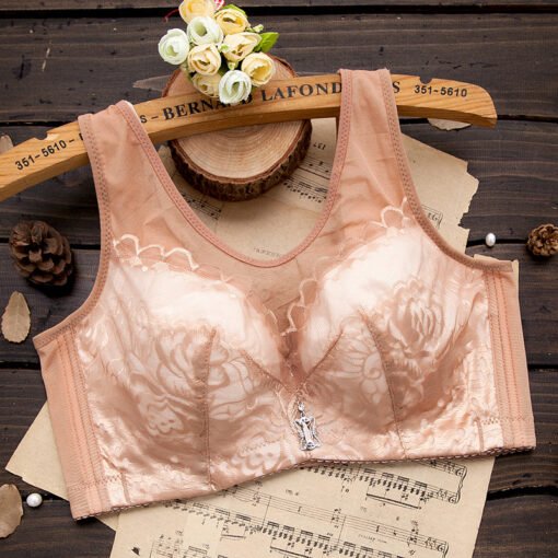 Vapetix 36/80C-44/100E  Ultra-thin plus size Bra Thin Full Cup with Steel Ring Vest Push-up chubby girl Large Chest Small U - 图片 8