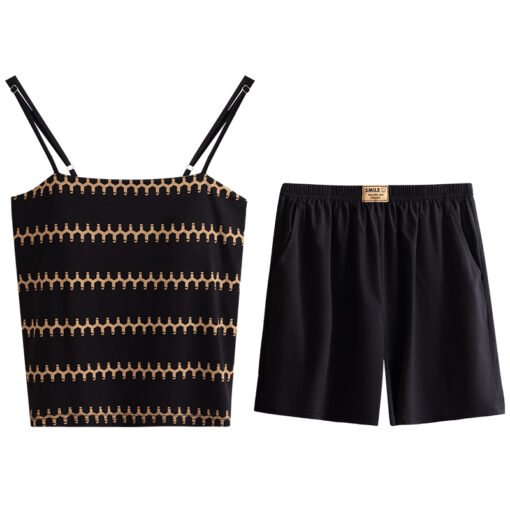 Vapetix M-XXL  Modal Pajamas with Chest Pad Women's Summer New Arrival Sling Shorts Thin Women's Sexy Comfortable - 图片 2