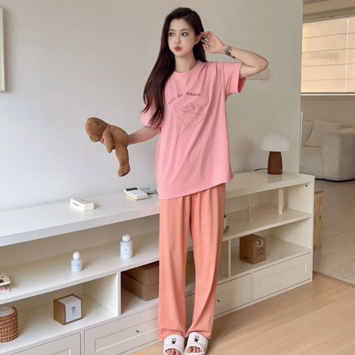 Vapetix M-XL  [Tanfanny Summer 77 Batch] M-XL (Ice Porcelain Cotton) Short Sleeve Cartoon Pajamas Women's Suit Ch
