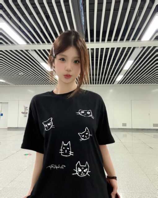 Vapetix S-2XL  High-quality pure cotton 200g combed tight 100% cotton live broadcast similar product (front print) – Image 5