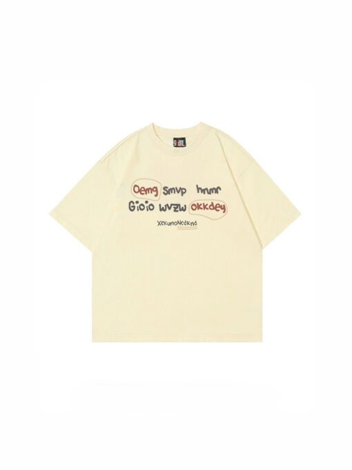 Vapetix S-3XL  【Tmall/Recommended】Heavy 230g double yarn pure cotton combed tightly English letter printed short-s