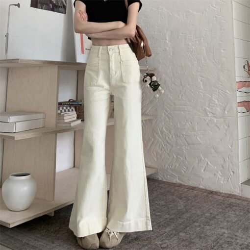 Vapetix XS-2XL  Real shot of 2025 spring and summer fashionable straight wide-leg pants pocket design trousers floo