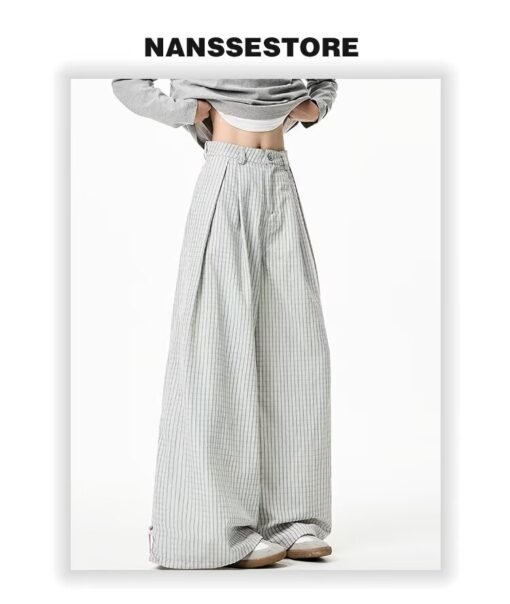 Vapetix S-XXL  Trendy Ins Simple Japanese Striped Wide Leg Casual Pants Lazy Trousers Harajuku New Fashion - 图片 5