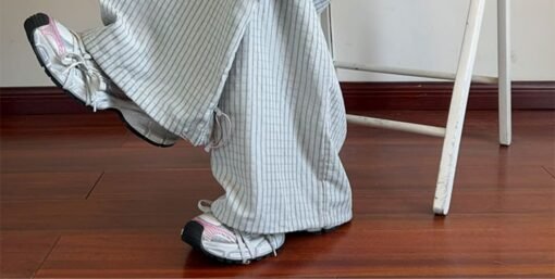 Vapetix S-XXL  Japanese Striped Wide Leg Casual Pants Men's and Women's Summer Thin Lazy Relaxation High Waist Nic - 图片 6