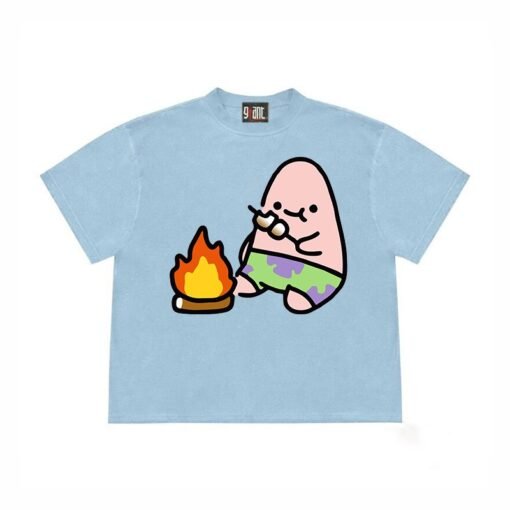 Vapetix S-3XL  【Tmall/Recommended】Heavy 230g double yarn pure cotton combed tight pattern trendy printed short-sle