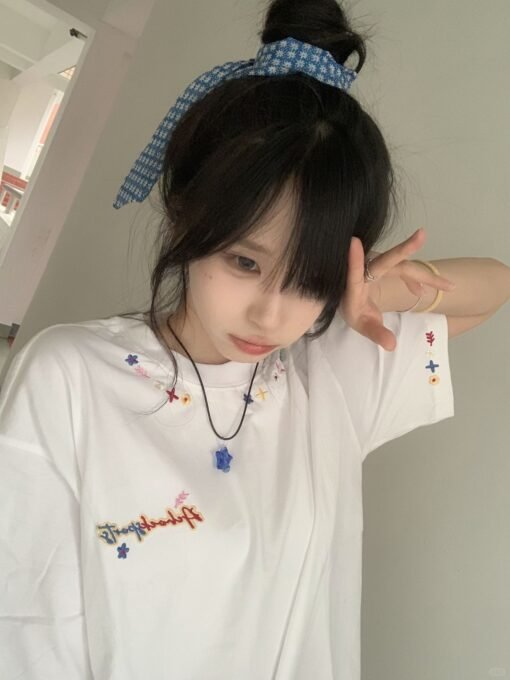 Vapetix S-3XL  【Tmall/Recommended】Heavy 230g double yarn pure cotton combed tightly English letter printed short-s – Image 5